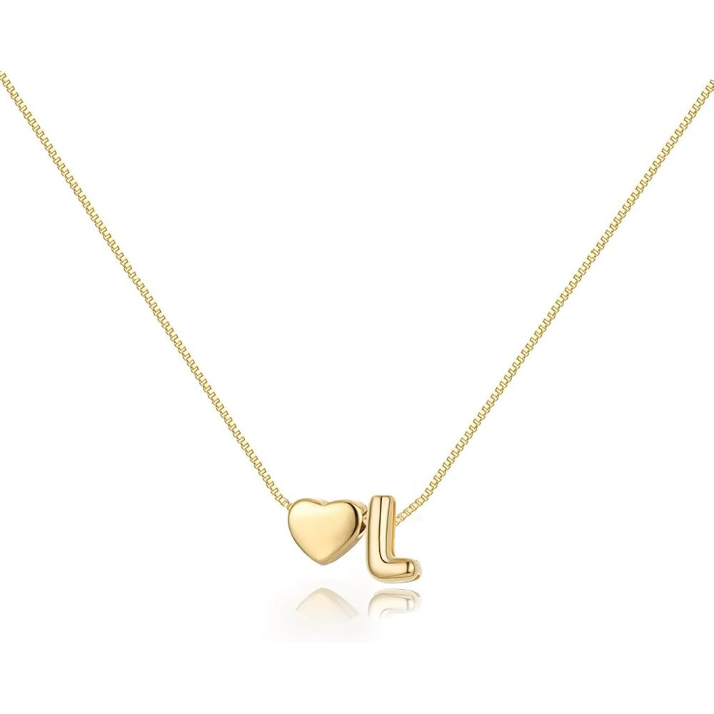 Trendy Adjustable 14k Gold Plated Initial Heart N… - image 1